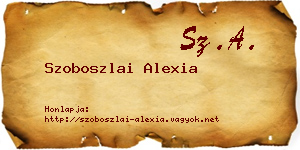 Szoboszlai Alexia névjegykártya